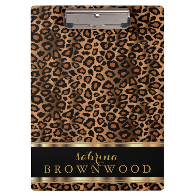 Pranchetas Trendy Leopard Animal Design (Frente)