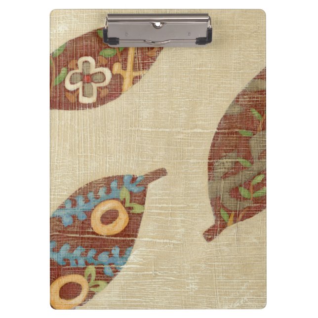 Pranchetas Três Folhas no Fundo de Textura Linen (Frente)