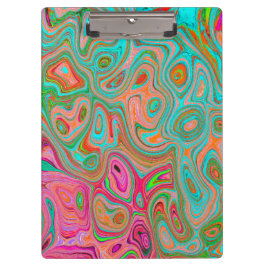 Pranchetas Trippy Retro Orange e Aqua Groovy Abstrato Art