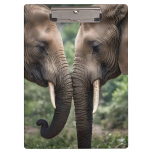 Pranchetas "Tromba a Tromba: Um Gentil Abraço de Elefante"
