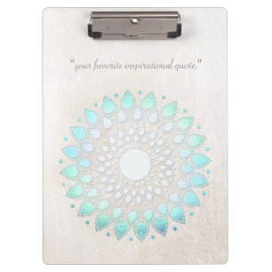 Pranchetas Turquesa Lotus Floral Mandala Arrancada