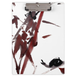 Pranchetas Tuschekunst mit Schnecke und Rotem Bambus