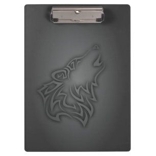 Pranchetas Uivando o Lobo de Preto Tribal