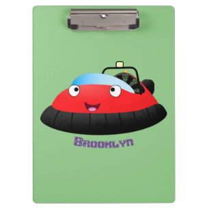 Pranchetas Um desenho animado de hovercraft, vermelho e bonit