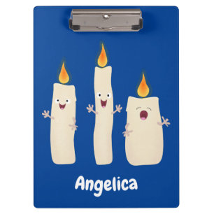 Pranchetas Um desenho animado de três velas