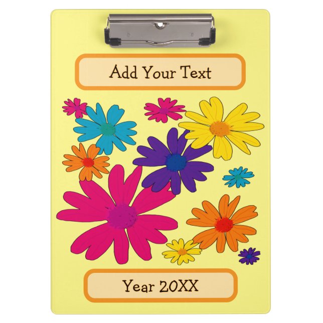 Pranchetas Um leito floral de flores margaridas (Frente)