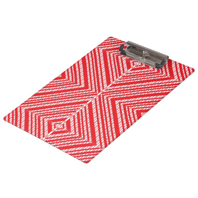 Pranchetas Um padrão simétrico com vermelho, laranja e p (Inclinado)