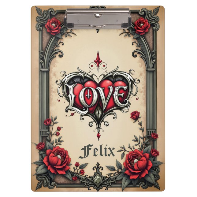 Pranchetas Um romance gótico. Um ornamentado, estilo gótico (Frente)