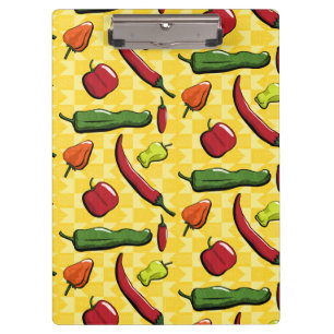 Pranchetas Uma Área de Transferência de Pimentos Chili