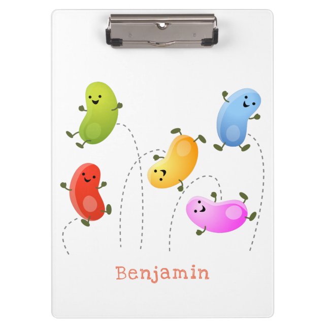 Pranchetas Uma ilustração de cartoon de boas-vindas felizes (Frente)