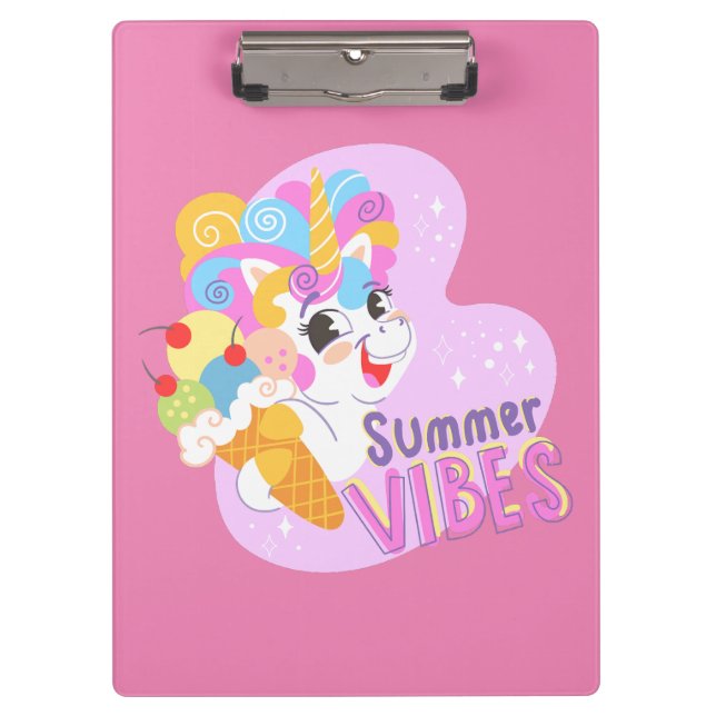 Pranchetas unicórnio bonito com sorvete (Frente)