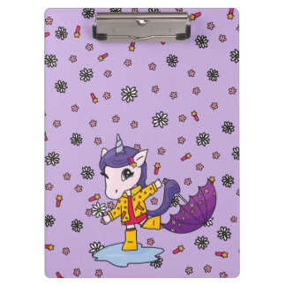 Pranchetas Unicórnio Floral Simples, Cuta e Roxo