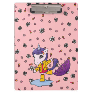 Pranchetas Unicórnio Simples, Coral e Bonito