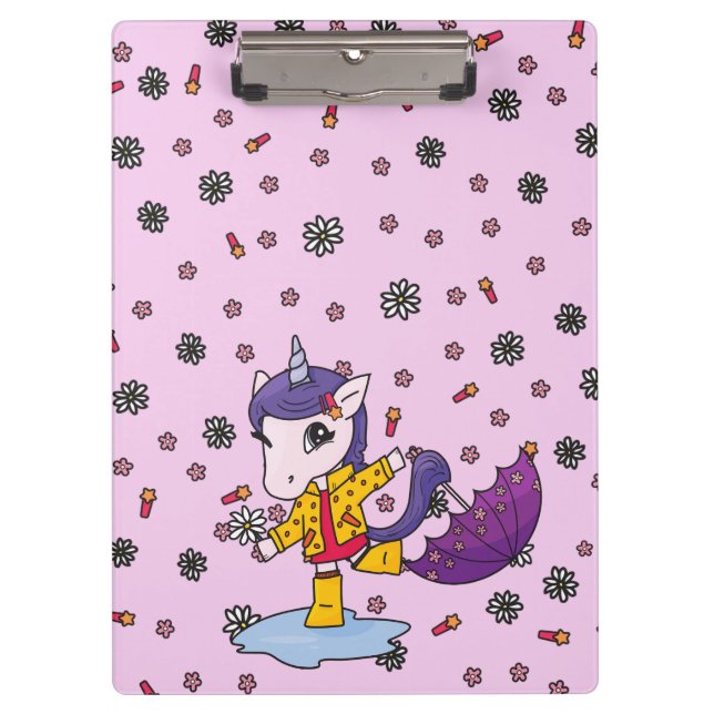 Pranchetas Unicórnio Simples, Frio-Rosa e Bonito (Frente)