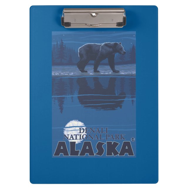 Pranchetas Urso no luar - parque nacional de Denali, Alaska (Frente)