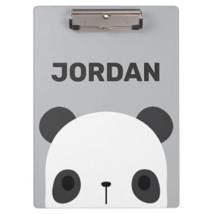 Pranchetas Urso Panda Bonito com Nome Personalizado