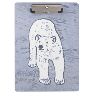 Pranchetas Urso Polar na Pintura do Gelo - Arte Original da V