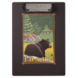 Pranchetas Urso preto na floresta - Idaho