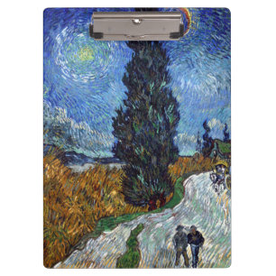 Pranchetas Van Gogh Road Com Impressionismo De Cipras