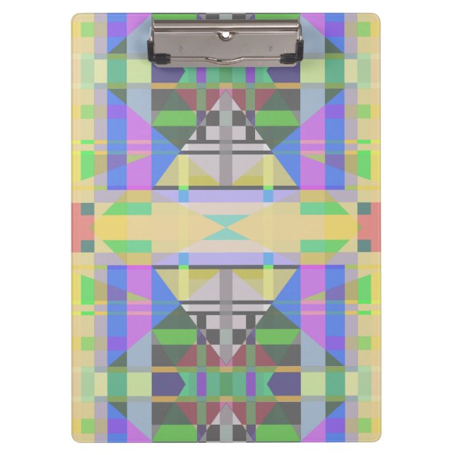 Pranchetas Verde Amarelo Azul Roxo Geométrico (Frente)