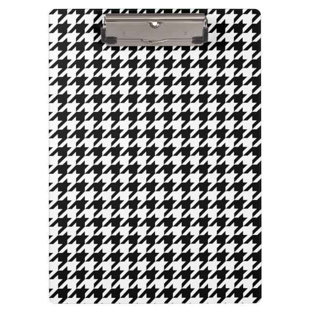 Pranchetas Verificação de houndstooth Clássico Branco Preto (Frente)
