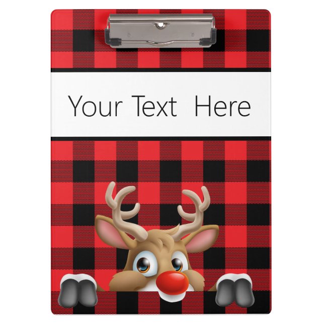 Pranchetas Verificação Personalizada de Buffalo Vermelho e Ne (Frente)