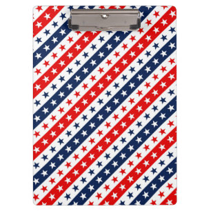 Pranchetas Vermelho, Branco e Azul Patriótico EUA Estrelas e