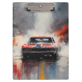 Pranchetas Vermelho Muscular Carro na cabeça