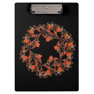 Pranchetas Vermelho preto fractal, estrela da flor