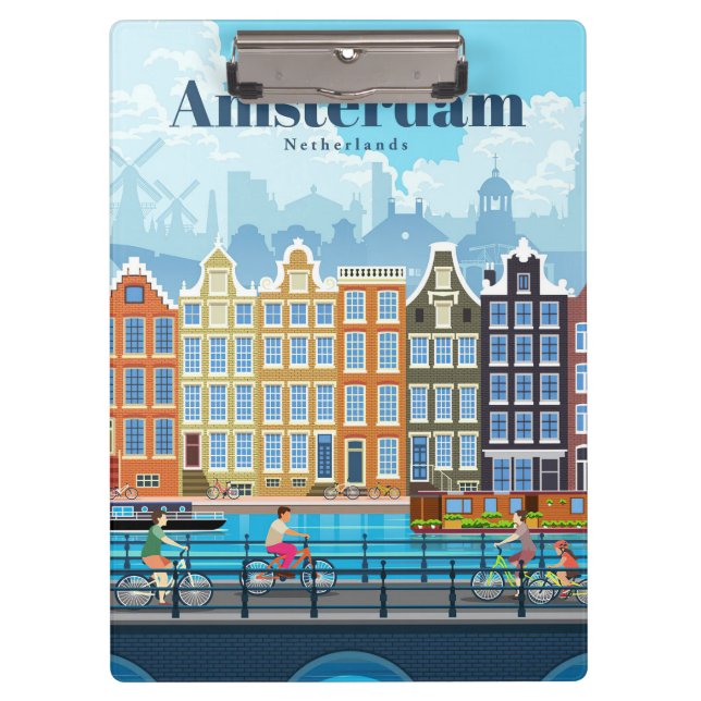 Pranchetas Viagem Art Viagem Para Amsterdã (Frente)