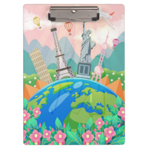 Pranchetas Viagem Art Viagem por todo o mundo