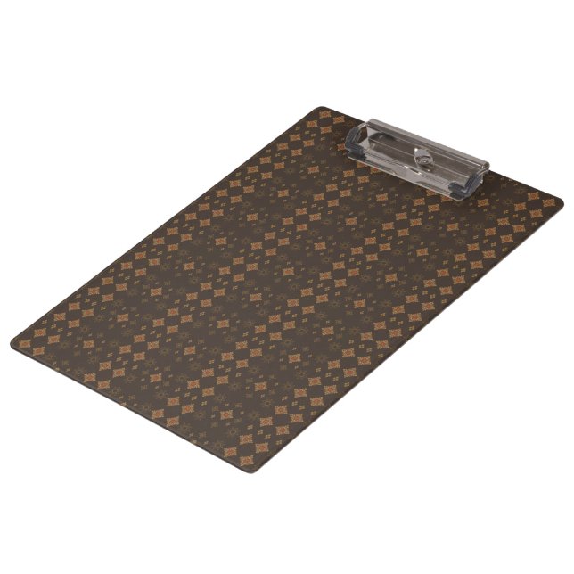Pranchetas Vibrações Retro Marrom e Dourado (Inclinado)
