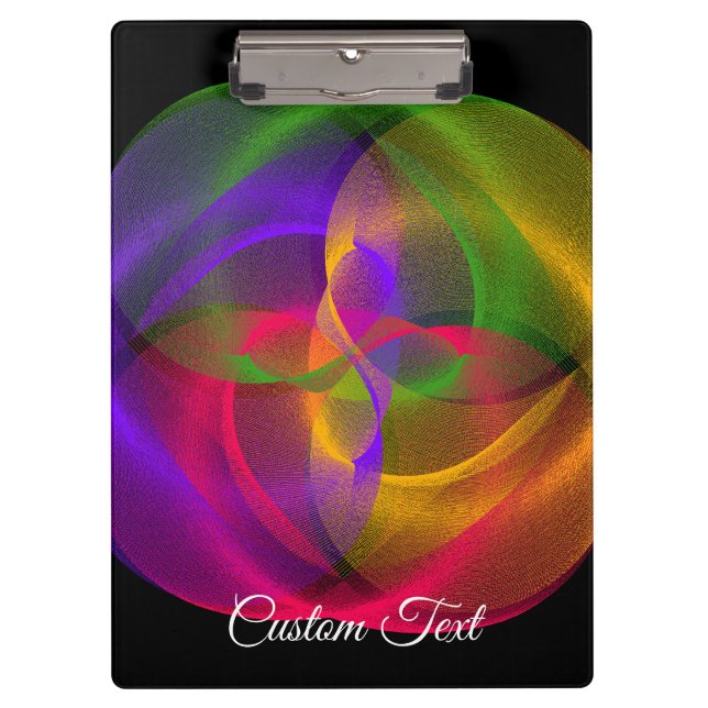 Pranchetas Vibrant Glossy Finish Geometric Clipboard (Frente)