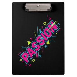 Pranchetas Vibrant Passion Typography - Retro 90s Pop Art Aes