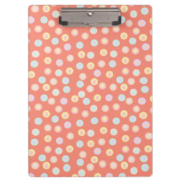 Pranchetas Vibrant Pastel Polka Dot Background: Brighten up 