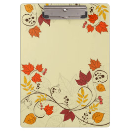 Pranchetas Videiras da folha do outono com texto customizável