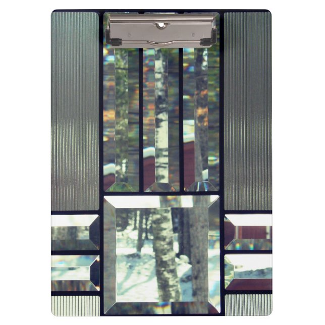 Pranchetas Vidro metálico biselado, preto-e-preto (Frente)