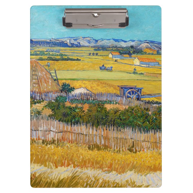 Pranchetas Vincent van Gogh - Colheita em La Crau (Frente)
