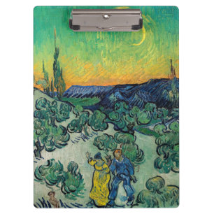 Pranchetas Vincent van Gogh - Paisagem lunática com Casal
