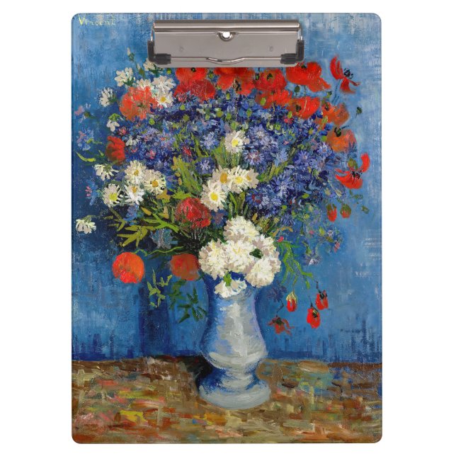 Pranchetas Vincent van Gogh - Vase com Cornflower e Poppies (Frente)
