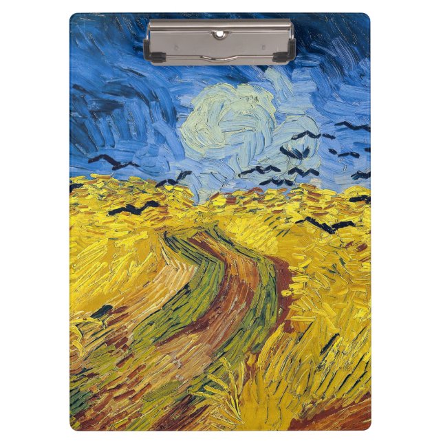Pranchetas Vincent van Gogh - Wheatfield com Crows (Frente)