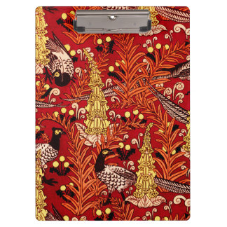 Pranchetas Vintage Art Nouveau Pheasants, Ferns e Dandelion