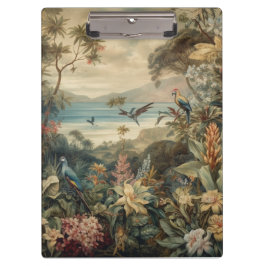 Pranchetas Vintage botânica bird flores no paraíso