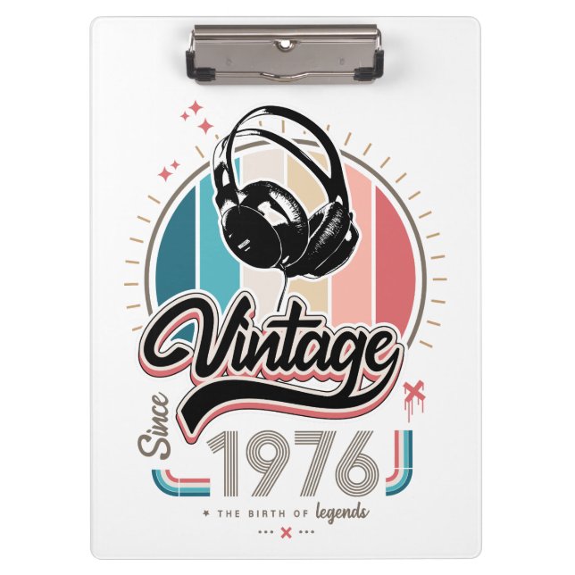 Pranchetas Vintage desde fones de ouvido de 1976 (Frente)