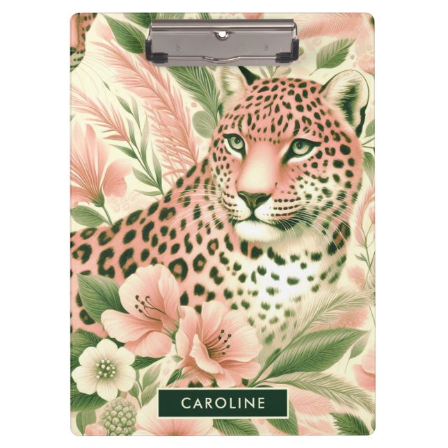 Pranchetas Vintage Floral Jungle Lepard (Frente)