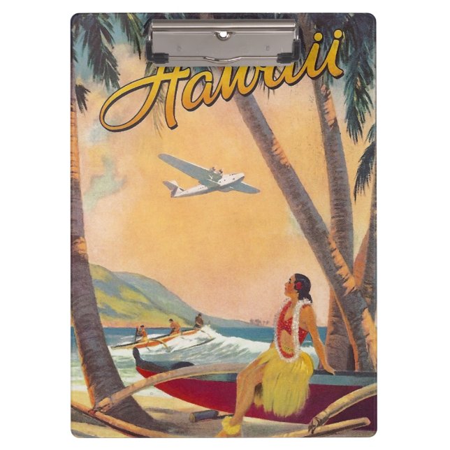 Pranchetas Vintage Hawaii Viagem (Frente)