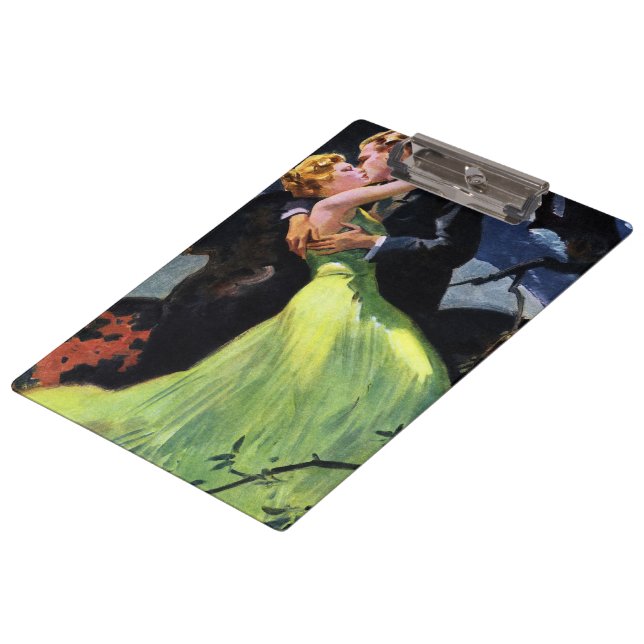 Pranchetas Vintage Love and Romance, Beijo Romântico (Inclinado)