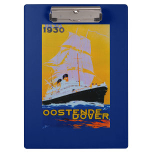Pranchetas Vintage PosterEurope de Oostende Dôvar