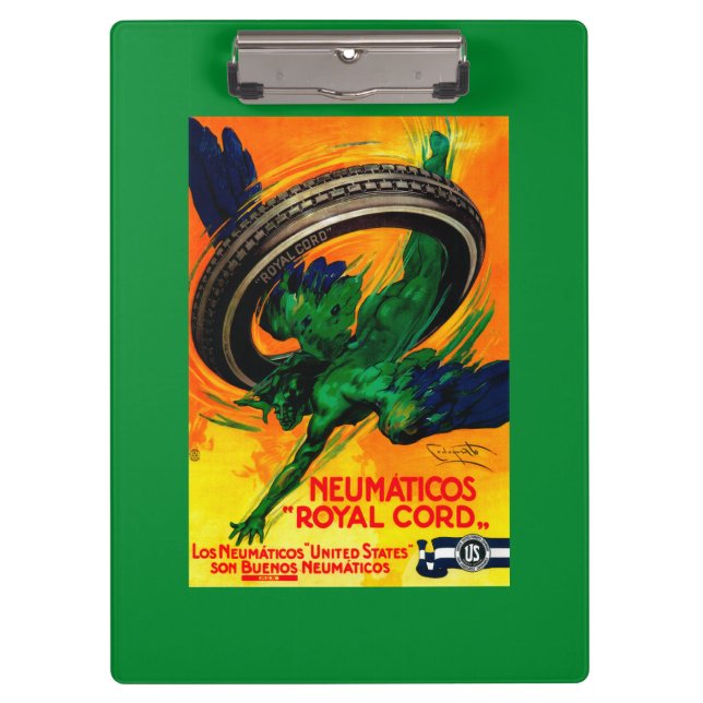 Pranchetas Vintage real PosterEurope do cabo de Neumaticos (Frente)