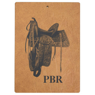 Pranchetas Vintage Western Horse Saddle Monograma